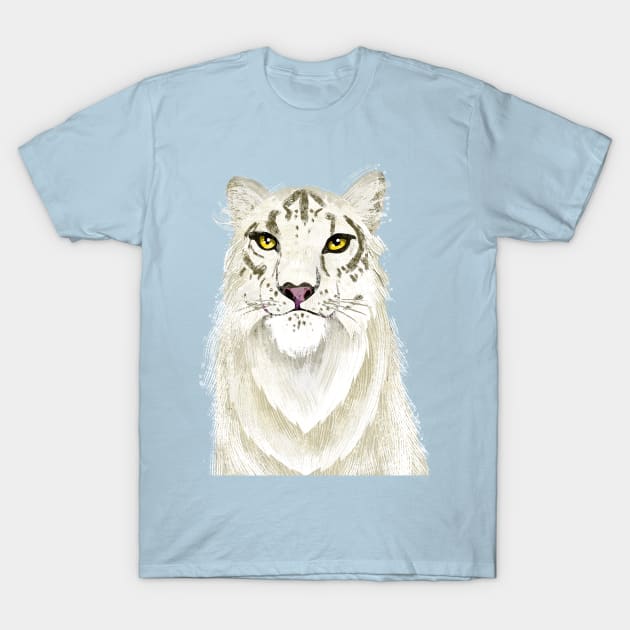 Snow Leopard T-Shirt by pastanaut